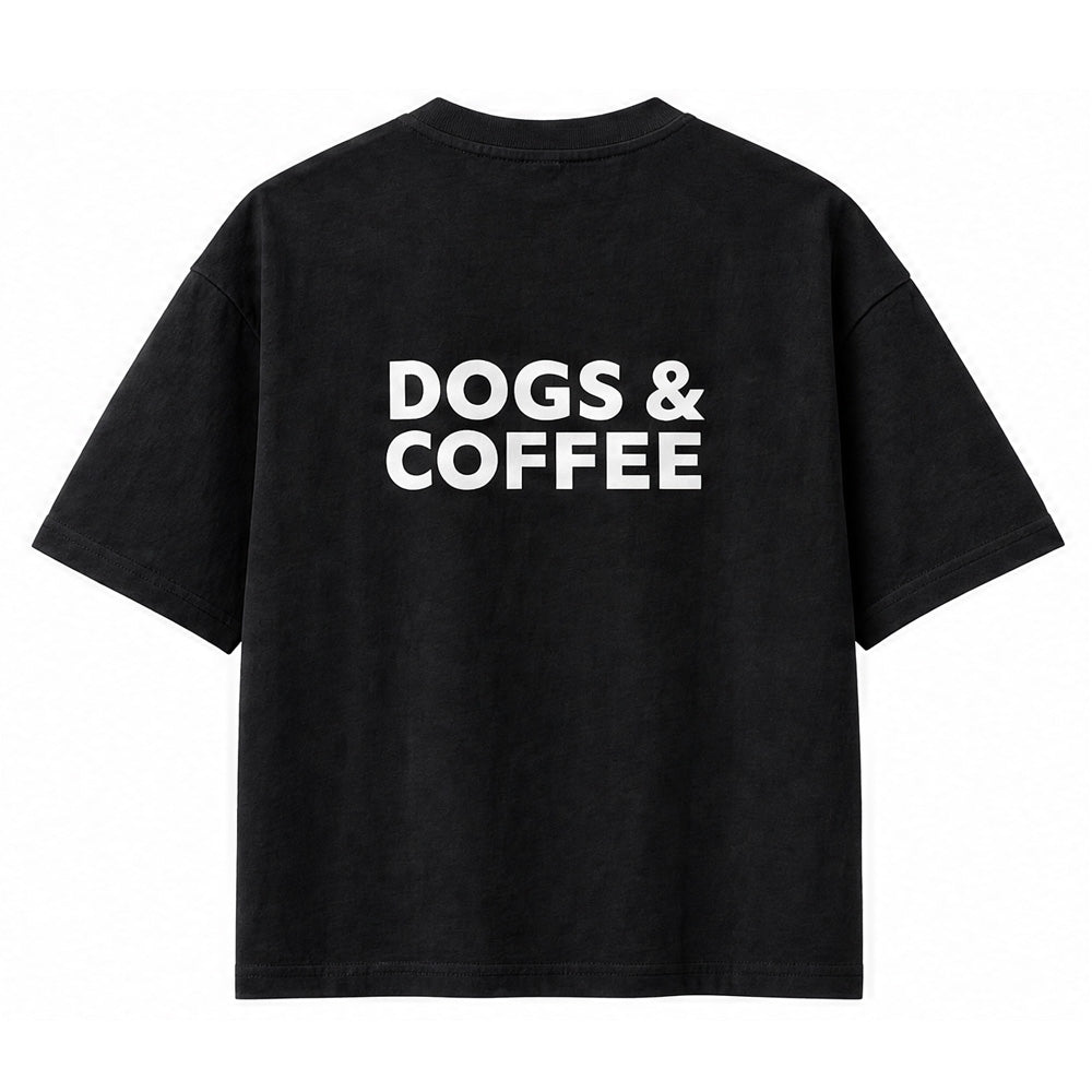 Dogs & Coffee T-Shirt - Black