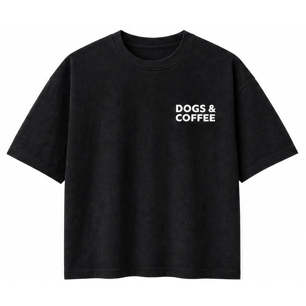 Dogs & Coffee T-Shirt - Black